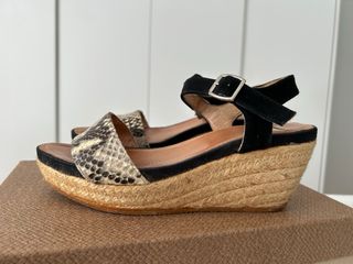 Sandalias Kanna cuña esparto piel Talla 37