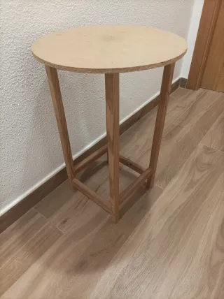 Mesita camilla redonda madera