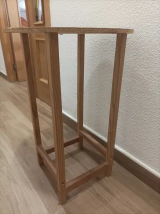 Mesita camilla redonda madera