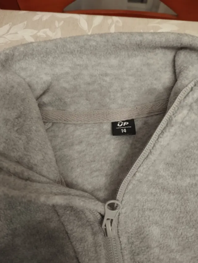 Polares niño , gris y burdeos. Talla 14