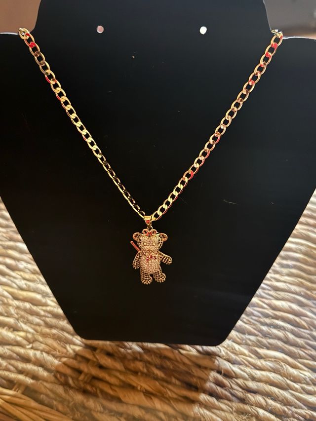 Set Collana e Ciondolo Orso Oro Laminato 14K