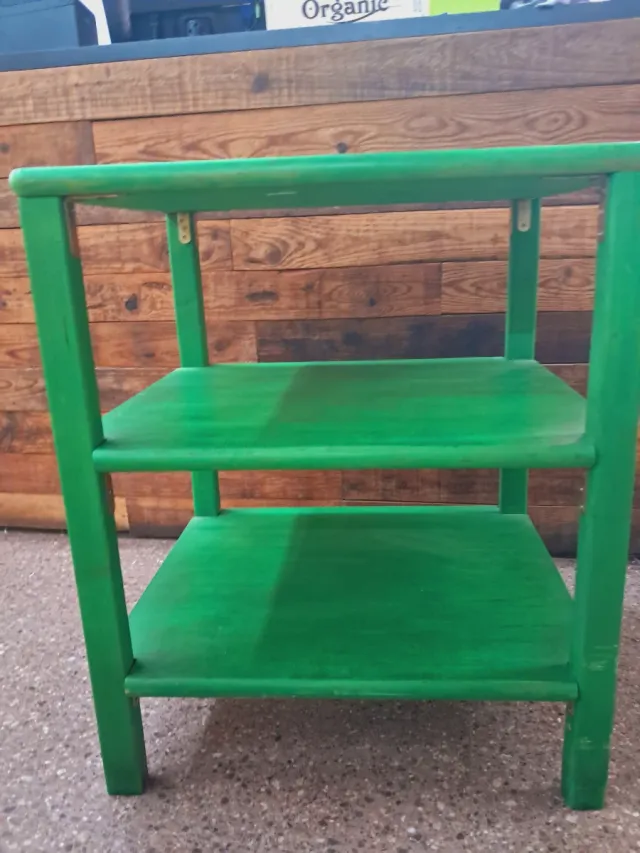Mesa Estantería Madera Verde