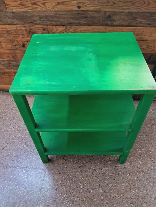 Mesa Estantería Madera Verde