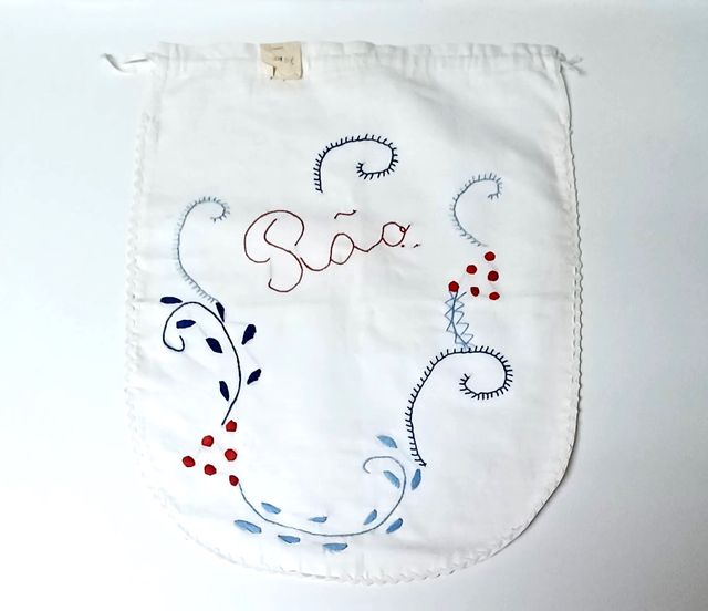 Bolsa Pan Bordada Algodón 48x39