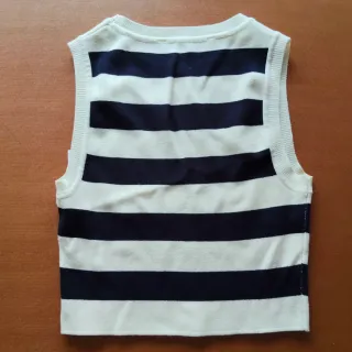 Chaleco zara de rayas azul y blanco