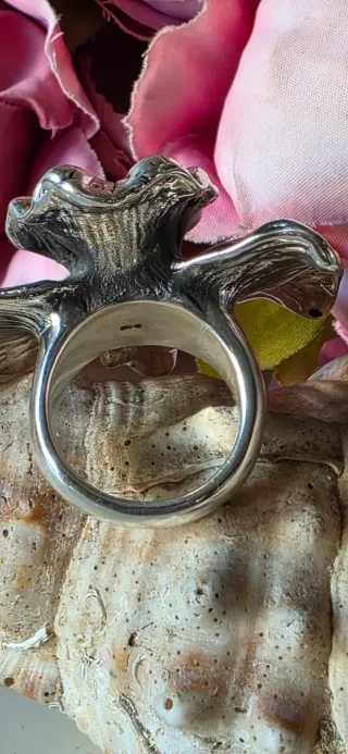 Anillo Orquídea Plata de Ley