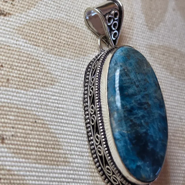 Colgante Plata 925 con Apatito Azul