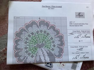Kit Punto Croce DMC DECO Floral Fan