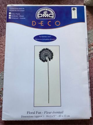 Kit Punto Croce DMC DECO Floral Fan