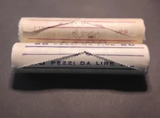 N. 2 rotoli da 20 Lire , FDC , del 1974 e 1979