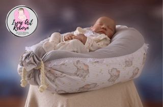 Cojín para reborn alegres elefantitos T.XL