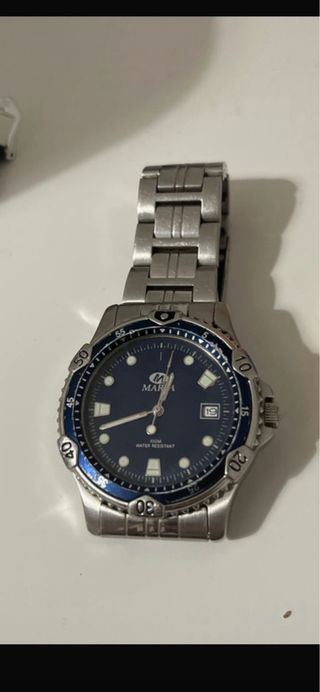 Reloj Marea Azul y Plateado