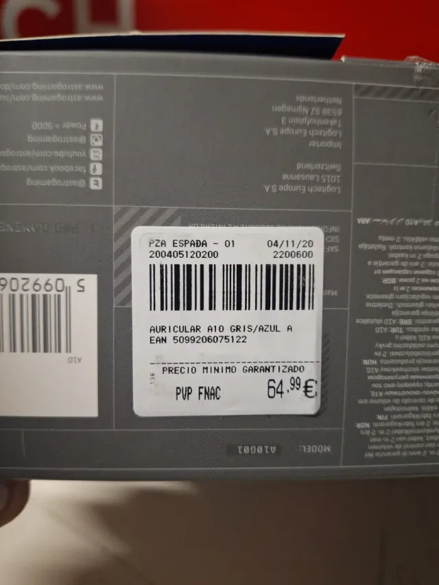 Auriculares Astro A10 PS4 Negro/Azul