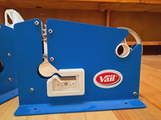 Máquina de precinto azul