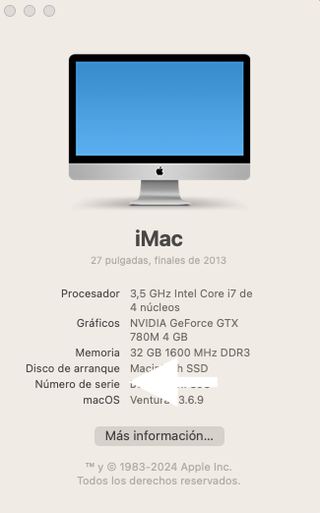 Apple iMac 27 Plata
