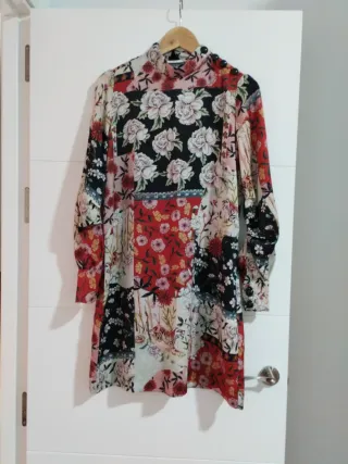 Vestido Mango Estampado Patchwork