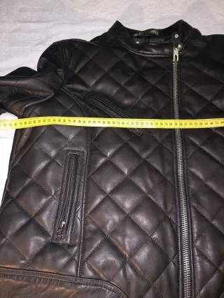 Chaqueta Cuero Schott Mujer Negra