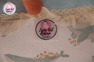 Cojín para reborn ballenitas celeste T.XL