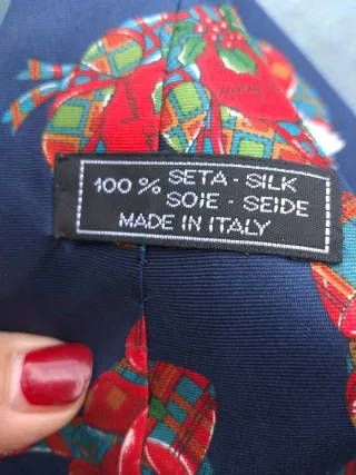 Cravatta Seta Babbo Natale e Pacchi Regalo