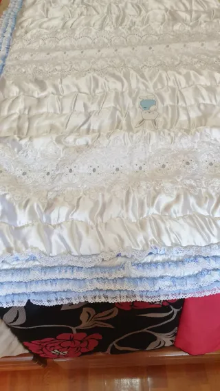 Colcha Vintage Renda 95x145cm