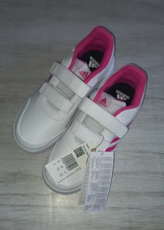 Zapatillas Adidas Blancas y Rosas Talla 35