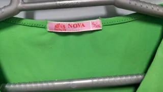 Blusa verde manga 3/4 mujer