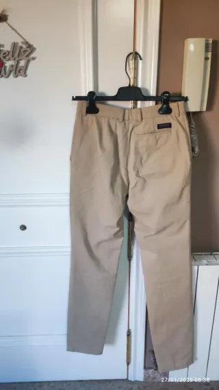 Pantalón Burberry London Beige Mujer