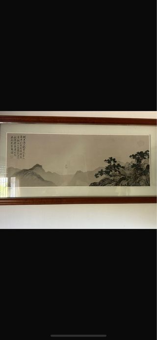 Cuadro chino paisaje montañas