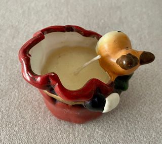 Candela Renna Natale Ceramica Nuova