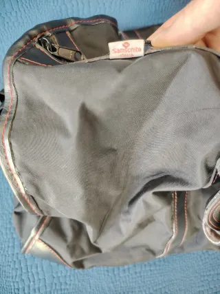 Borsone Samsonite nero a mano/tracolla