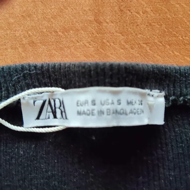 Top zara negro de tirantes