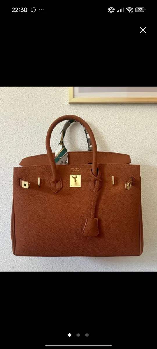 Bolso tipo  Birkin 35 cm Marrón
