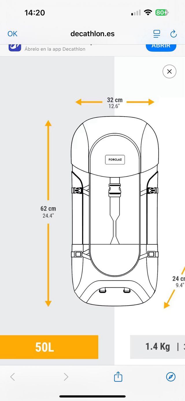 Mochila Negra SIMOND 50L