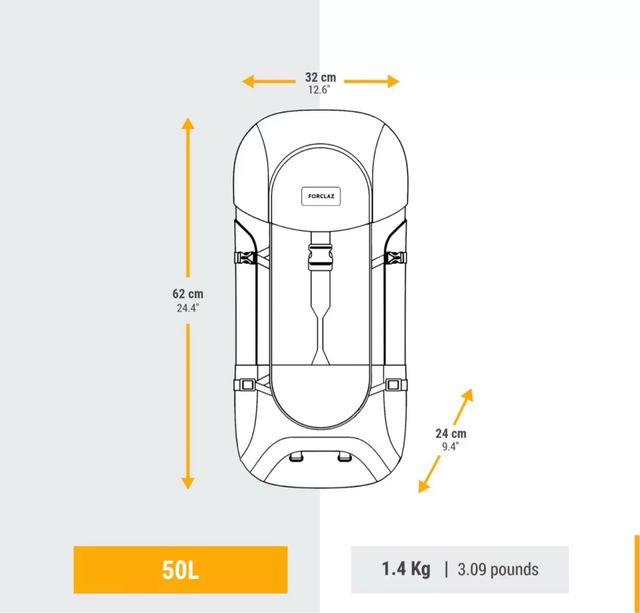 Mochila Negra SIMOND 50L
