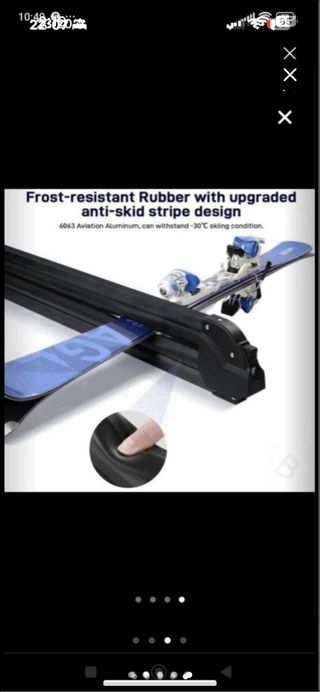 Soporte porta esquís negro