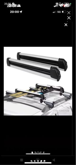 Soporte porta esquís negro