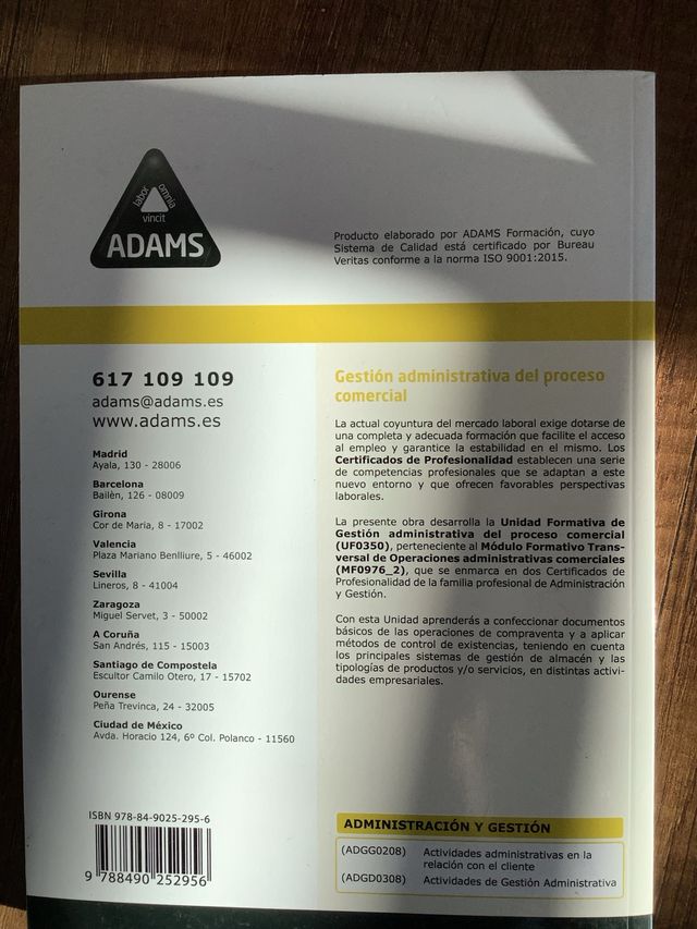 LIBRO ADAMS GESTIÓN ADMINISTRATIVA (COMERCIO)