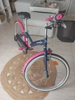 Bicicleta infantil BTWIN azul y rosa