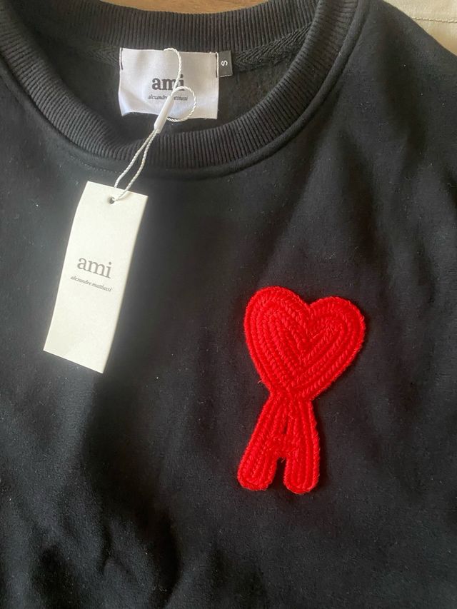 Sudadera Ami Paris Talla S Negra