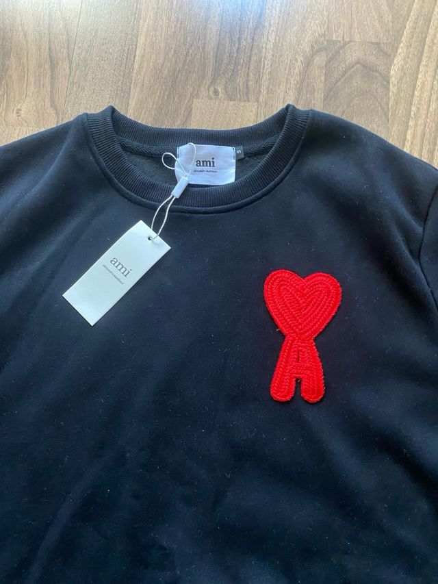 Sudadera Ami Paris Talla S Negra