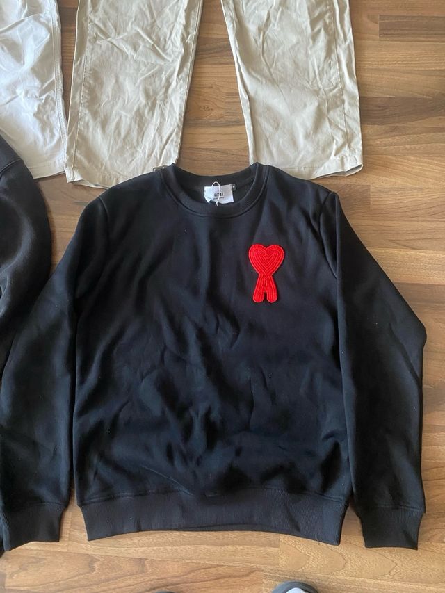 Sudadera Ami Paris Talla S Negra