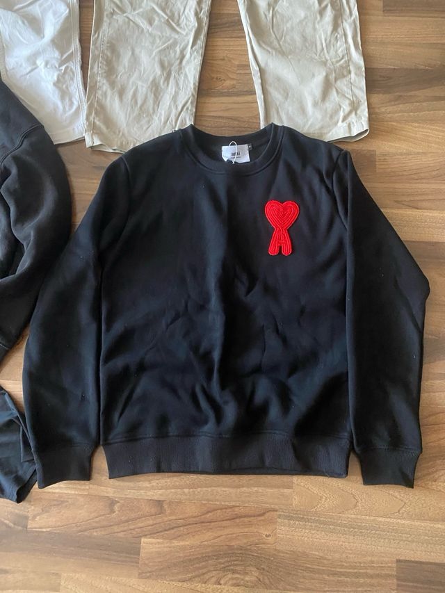 Sudadera Ami Paris Talla S Negra