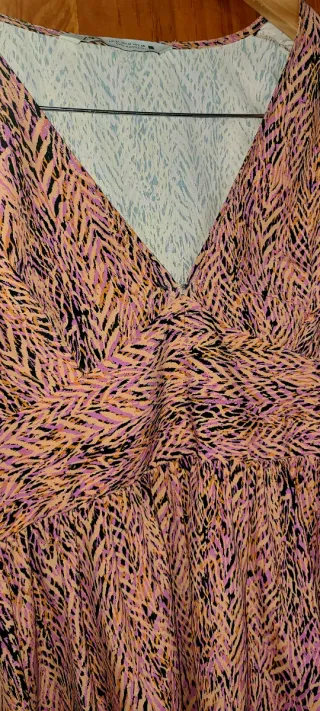 Vestido manga larga estampado