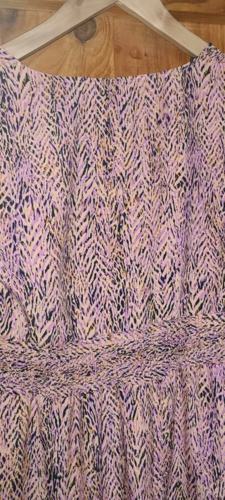 Vestido manga larga estampado