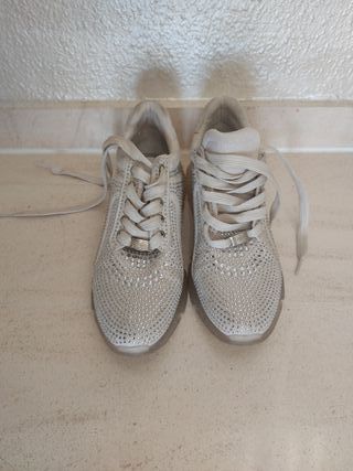 Zapatillas Buffalo Mujer Plata/Blanco