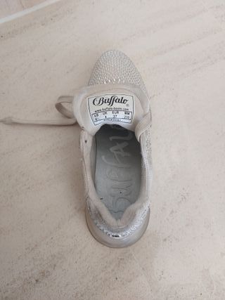 Zapatillas Buffalo Mujer Plata/Blanco