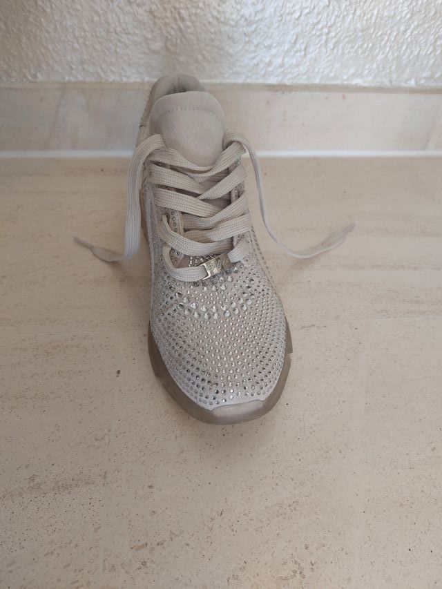 Zapatillas Buffalo Mujer Plata/Blanco