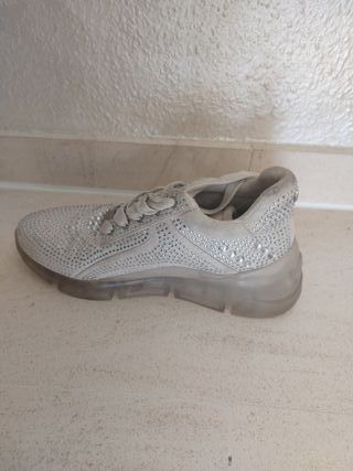 Zapatillas Buffalo Mujer Plata/Blanco