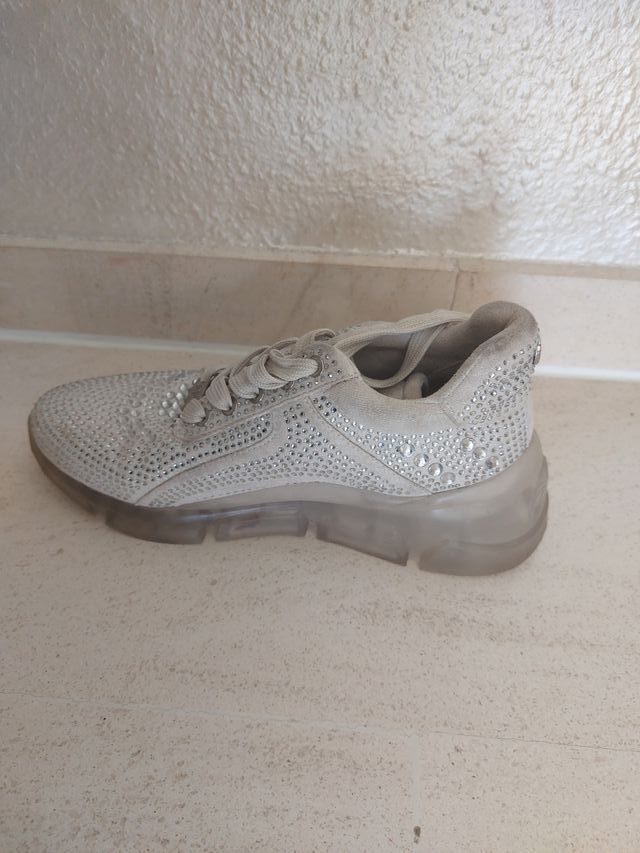 Zapatillas Buffalo Mujer Plata/Blanco