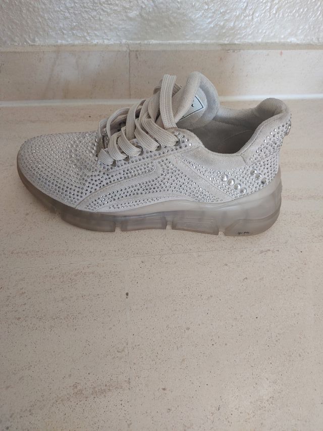 Zapatillas Buffalo Mujer Plata/Blanco